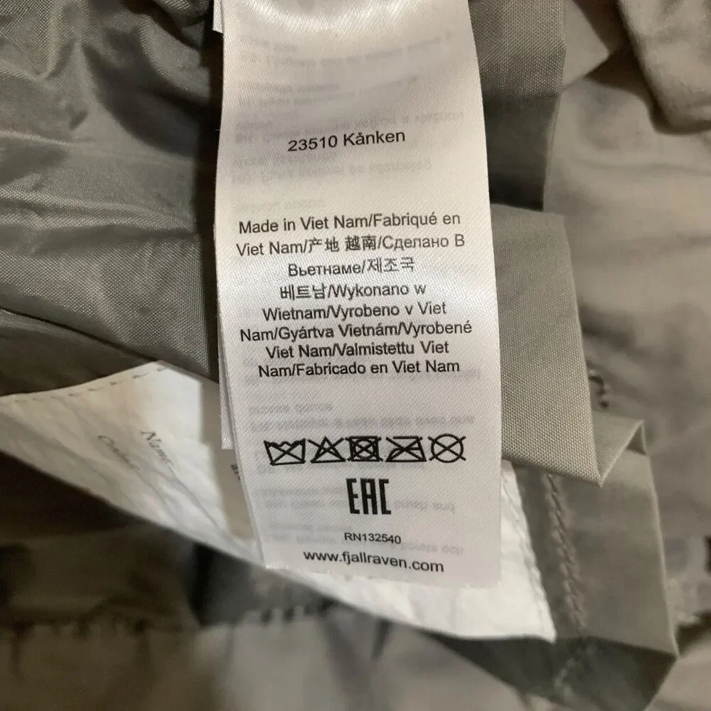 Fjallraven Kanken Gray Travel Outdoor Backpack
